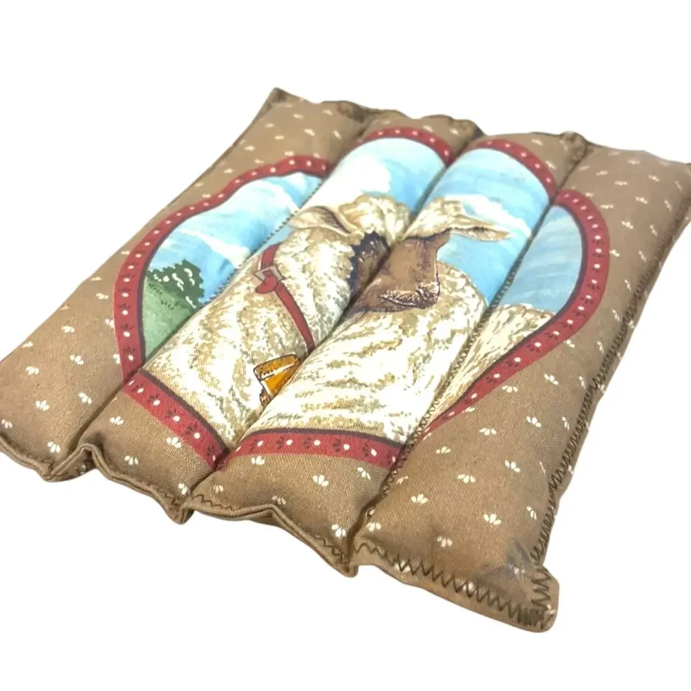Handmade Lamb Rice Filled Hot Pad Trivet Farmhouse Kitchen Potholder 7.5